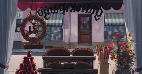 Kiki’s Bakery | Anime Aesthetic Anime Bakery Aesthetic, Kiki's Delivery Service Scenes, Kiki Delivery, I Love Cinema, Kiki's Delivery Service, Japanese Film, Studio Ghibli Movies, Wallpaper Iphone Disney, Ghibli Art