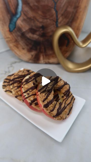 Brooklyn Lipke | Blood Sugar + Hormone Specialist on Instagram: "Full recipe below 👇

Balance your blood sugar and crush those cravings with these apple pinwheels!

dEats👩🏼‍🍳
2 apples, sliced
1/4 cup coconut shreds
1/4 cup almond butter
1/4 cup protein powder
1 1/2 tbsp yacon
1/4 tsp cinnamon 
1 1/2 tsp almond milk
Dash of salt

Directions (makes 2 servings)
- Slice and core your apples
- Mix everything else in mixing bowl. If your mixture seems too dry, add 1 tbsp of nut milk at a time until you have an almost cookie dough like consistency. 
- Top your apple slices with your almond butter mixture.
- Optional but recommended: Melt dark chocolate and drizzle on top!
- Freeze for 10 minutes or just long enough for the chocolate to harden and ENJOY!
* Best enjoyed day of OR day after day. Melting Chocolate Chips, Healthy Sweets Recipes, Fresh Apples, Healthy Cookies, Apple Slices, Chocolate Coconut, On Repeat, Healthy Sweets, Cobbler