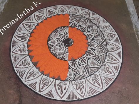 Mandala Rangoli, Pongal Rangoli, Margazhi Kolam, Big Rangoli, Indian Rangoli, Big Rangoli Designs, Rangoli Designs, Quick Saves, Design