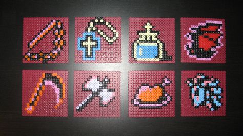 Perler Bead Coasters, Bead Coasters, Video Game Crafts, Nerd Home, Diy Perler Bead Crafts, Diy Perler Beads, Beaded Boxes, Pixel Art Pattern, Perler Beads Designs