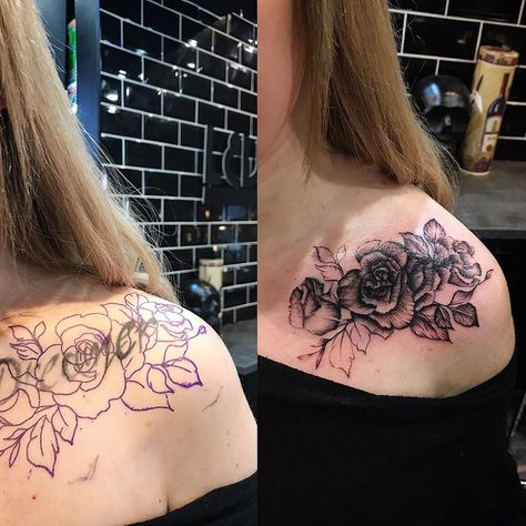 Chest Tattoo Cover Up, Cover Up Tattoo Ideas, Up Tattoo Ideas, Tattoos For Women On Thigh, Collarbone Tattoos, Tatuaje Cover Up, Tattoo Cover Up Ideas, Infected Tattoo, Cover Up Ideas