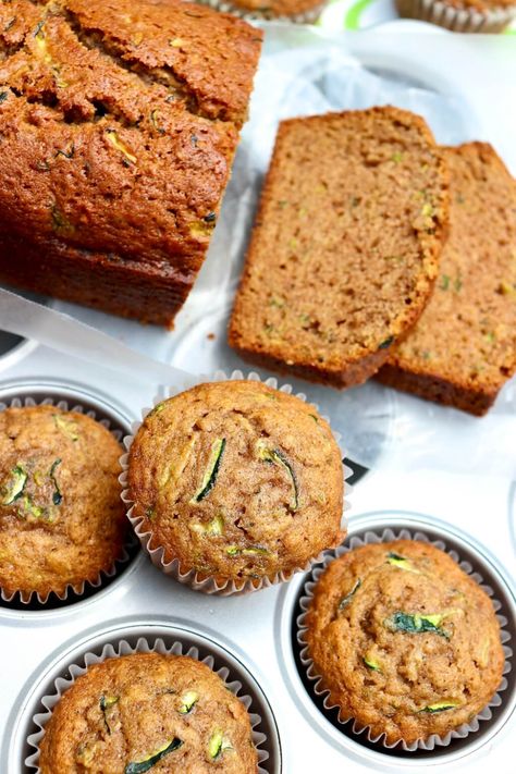 Big Batch Zucchini Bread or Muffins – The Fountain Avenue Kitchen Jumbo Zucchini Muffins, Jumbo Zucchini Muffins Recipes, Large Batch Zucchini Bread, Spiced Zucchini Muffins, Zucchini Banana Muffin, Super Moist Zucchini Muffins, Spiced Zucchini Bread, Clean Zucchini Muffins, Zucchini Bread Muffins