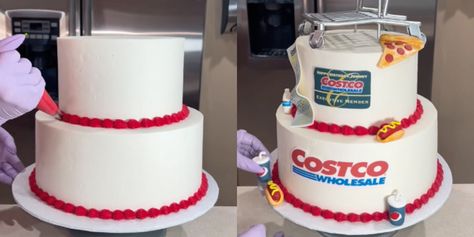 A Viral Costco-Themed Birthday Cake Has Almost 4M Views For The Best Reason Costco Birthday Cakes, Costco Bakery, Costco Cake, Birthday Cake Cookies, Costco Meals, Cookie Cake Birthday, Themed Birthday Cakes, Membership Card, Video Player