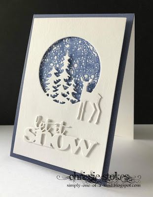 Simply One of a Kind Cas Christmas Cards, Premie Baby, Inka Gold, Stepper Cards, Christmas Challenge, Magazine Crafts, Tree Cards, Card Handmade, Winter Scene