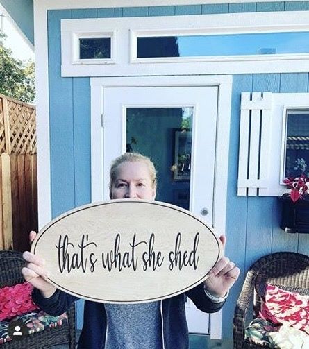 She Shed Signs Diy, Shed Craft Room, She Shed Craft Room, She Shed Decorating Ideas, She Shed Ideas, She Shed Signs, Sewing Shed, She Shed Decor, Art Shed