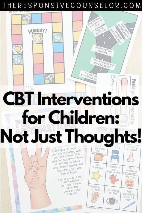 Cbt Therapy Crafts, Cope Cakes Activity, Elementary Group Therapy Ideas, Cbt Play Therapy Activities, Lunch Bunch Activities Elementary, Tf Cbt Activities, Tfcbt Activities For Kids, Kid Therapy Activities, Cbt Worksheets For Kids Activities