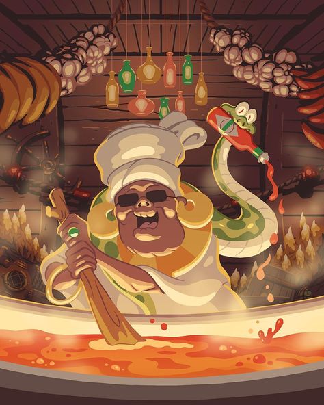 Ross Murray on Instagram: “New work for Disney ✨ Mama Odie and Juju making gumbo, from The Princess and the Frog 👑🐸 Big thanks to AD @gabbyzapata at @disney and…” Mama Odie, Princess And The Frog, Disney Music, Frog Art, Dope Cartoon Art, Character Wallpaper, The Princess And The Frog, Gumbo, The Frog