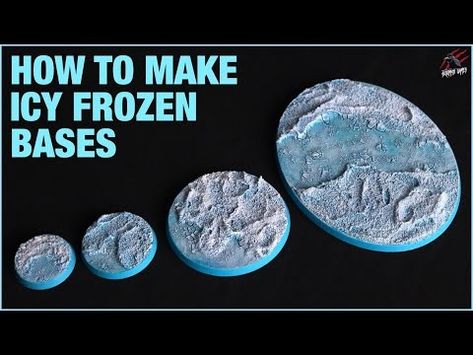 HOW TO MAKE ICE FROZEN SNOW BASES - Quick & Easy - Warhammer, Frostgrave, Dungeons & Dragons - YouTube Warhammer Bases, Frozen Snow, Warhammer Figures, Dungeons Dragons, Warhammer 40k, Quick Easy, Dungeons And Dragons, Help Me, Frozen