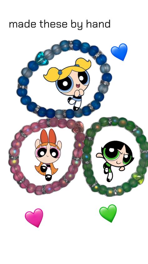 #powerpuffgirls #bracelets #matching Bracelets Matching, Power Puff Girls, Power Puff, Puff Girl, Powerpuff Girls, Matching Bracelets, Quick Saves