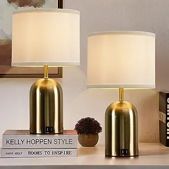 Gold bedside lamp