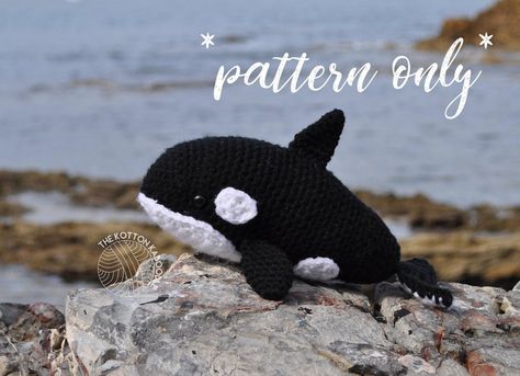 PATTERN DIGITAL DOWNLOAD Ocean the Baby Orca Crochet Stuffed - Etsy Australia Crochet Ocean Animals, Stuffed Animal Pattern, Stitch Crochet, Fun Crochet Projects, Diy Crochet Projects, Animal Pattern, Stuffed Animal Patterns, Crochet Animals, Cute Crochet