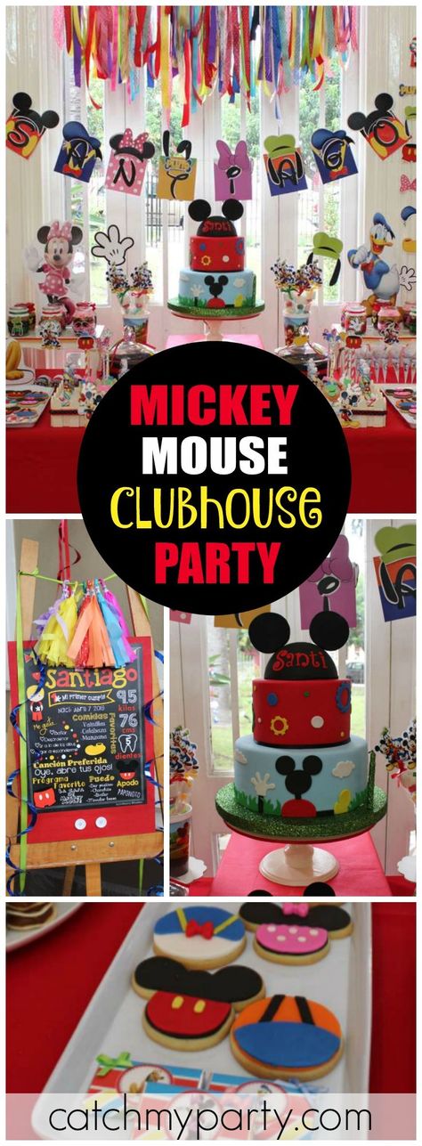 Mickey 1st Birthdays, Fiesta Mickey Mouse, Birthday Mickey Mouse, Mickey Mouse First Birthday, Mickey Mouse Clubhouse Birthday Party, Minnie Y Mickey Mouse, Mickey Mouse Clubhouse Party, Mickey Birthday Party, Mickey Mouse Theme