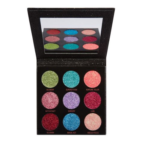 Makeup Revolution Revolution Pressed Glitter Palette Abracadabra Pressed Glitter Eyeshadow Palette, Revolution Cosmetics, Make Up Eraser, Rosa Make-up, Makeup Revolution Eyeshadow, Glitter Palette, New Makeup Ideas, Make Up Gold, Revolution Eyeshadow