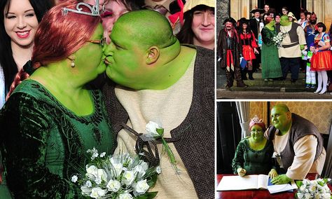 Shrek Themed Wedding, Blue Jurassic World, Princess Fiona, After Eight, Couple Dress, Green With Envy, West Midlands, Shrek, Themed Wedding