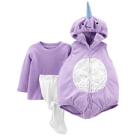 Narwhal Costume, Baby Girl Halloween Costume, Baby Halloween Costume, Unicorn Halloween Costume, Purple Bedding, Unicorn Halloween, Unicorn Costume, Striped Tights, Halloween Costume Outfits