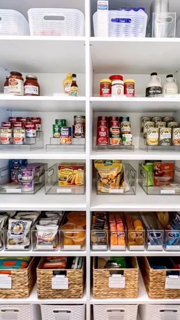 SORT + STORE on Instagram: "Obsessed with making pantry dreams come true!✨ If you are looking to elevate your pantry to a space that is functional and easy to maintain, consider this your sign! DM for details #sortandstore #letsgetsorted #pantry #pantrygoals #organizedpantry #pantryorganization #pantrydesign #pantrymakeover #custompantry #homeorganization #homeorganizer #proorganizer #professionalorganizer #declutter #itsasystem #getorganized #organizedhome #fortmill #fortmillmoms #tegacay #te Wall Pantry Design, Declutter Pantry, Pantry Wall Ideas, Pantry Closet Shelving Ideas, Pantry Storage Ideas, Wall Pantry, Pantry Designs, Pantry Shelving Ideas, Pantry Organization Hacks