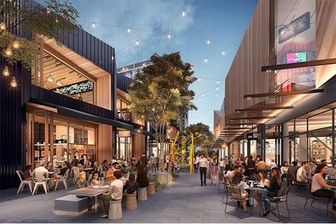 Shopping Mall Design, Plaza Design, Shopping Mall Architecture, Retail Facade, Retail Architecture, Street Mall, Mall Design, Commercial Street, Centre Commercial