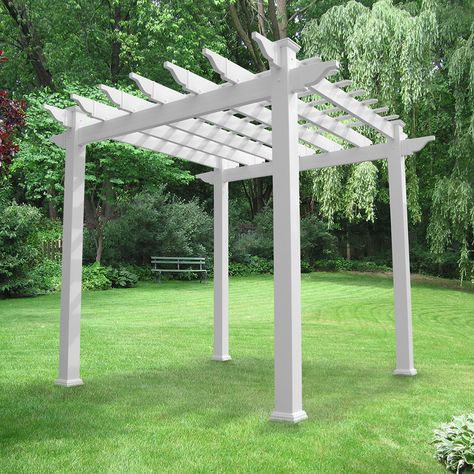 Royal 7.5 Ft. W x 7.5 Ft. D Pergola Pergola Metal, New England Arbors, Pergola Decorations, Vinyl Pergola, Pergola Diy, Pergola Curtains, Cheap Pergola, Retractable Pergola, Pergola Swing