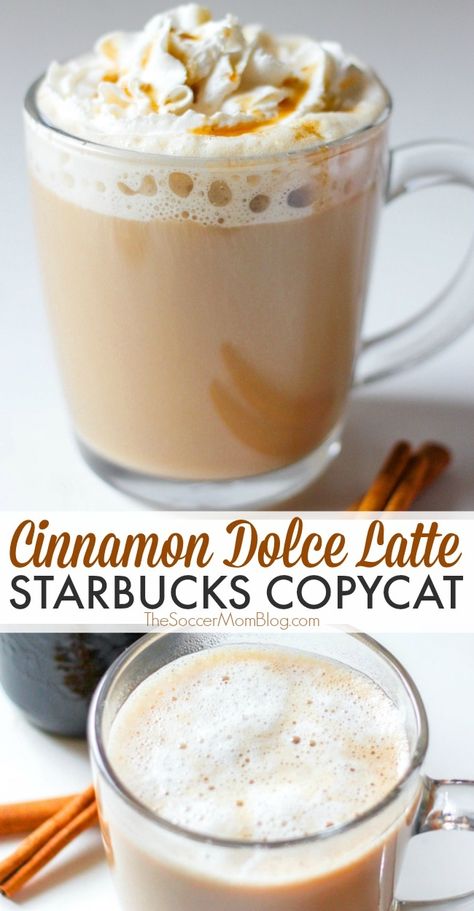 Starbucks Cinnamon Dolce Latte, Cinnamon Dolce Latte Recipe, Coffee Recipes Hot, Cinnamon Dolce Syrup, Cinnamon Dolce Latte, Nespresso Recipes, Cold Brew Recipe, Hot Drinks Recipes, Espresso Recipes