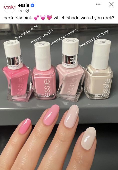 Opi Rose Colors, Essie Hi Maintenance, Essie Nail Polish Pink, Timeless Nail Color, Essie Pink Nail Polish, Drugstore Nail Polish, Light Pink Nail Polish, Nail Polish Essie, Nails Essie