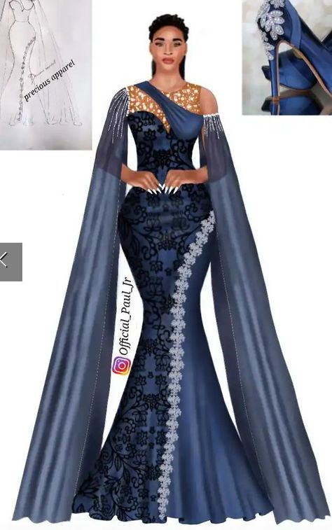 Cosette Dress Styles, Stylish Prom Dress, Nigerian Lace Styles Dress, Classy Gowns, Fashion Dresses Online, Dinner Dress Classy, African Fashion Skirts, African Print Dress Designs, Glamour Dress