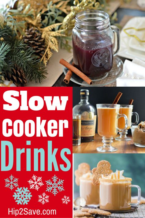 Yummy Drinks to Make in the Slow Cooker… – Hip2Save Yummy Drinks To Make, Holiday Crockpot, Spiced Wine Recipe, Slow Cooker Drinks, Mug Brownie, Best Non Alcoholic Drinks, Vegan Slow Cooker Recipes, Drinks To Make, Vegan Slow Cooker