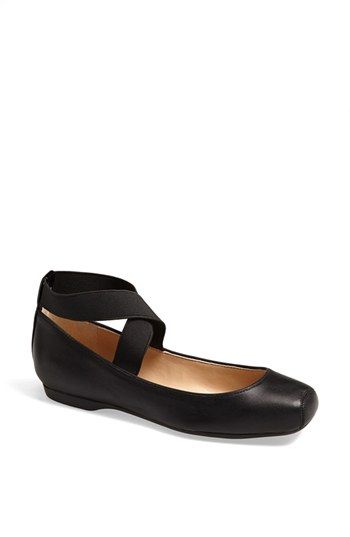 Jessica Simpson 'Mandalaye' Leather Flat available at #Nordstrom Jessica Simpson Ballet Flats, Heart Shoes, Shoe Boot Sandals, Travel Wardrobe, Kinds Of Shoes, Women's Flats, Leather Ballet Flats, Crazy Shoes, Ankle Straps