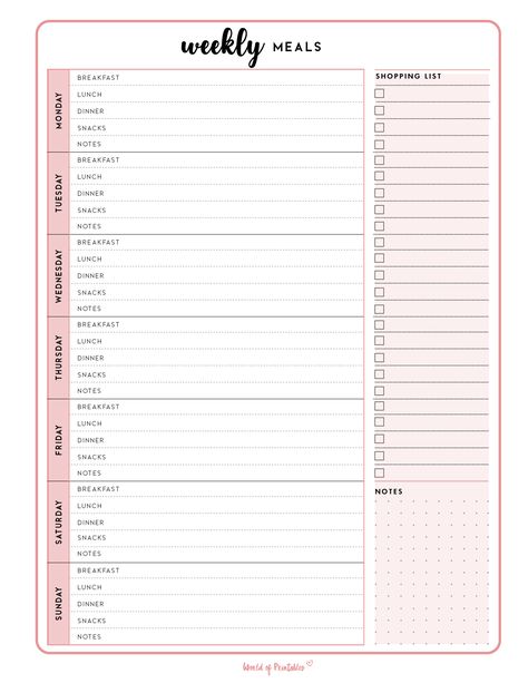 Plan your meals effortlessly with our free printable weekly meal planner. This template helps you organize your grocery list and meal prep for the entire week. Weekly Meal Prep Planner Free Printable, Meal Planner And Grocery List Printable, Weekly Food Diary Printable Free, Food Planning Weekly Printable, Meal Plan Sheet Printable, Meal Chart Weekly, Weekly Meal Template, Weekly Meal Prep Template, Meal Plan Pdf Free Printables