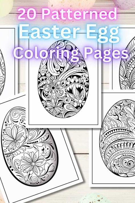 Explore the joy of Easter with these delightful patterned Easter egg coloring pages! From intricate designs to whimsical patterns, these printable pages are perfect for kids and adults alike to unleash their creativity and add a festive touch to the holiday season. Download and print these Easter egg coloring pages now for a fun-filled Easter celebration! #EasterColoringPages #EasterCrafts #DIYEaster #ColoringFun Paint With Tissue Paper, Egg Coloring Pages, Easter Egg Craft, Easter Egg Coloring, Mindfulness Coloring, Egg Coloring, Easter Egg Coloring Pages, Egg Craft, Mindfulness Art