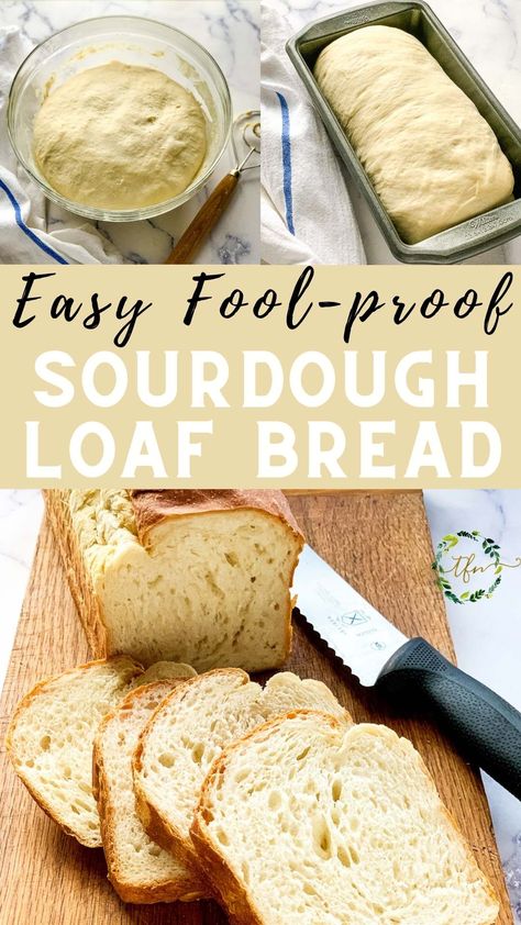 This sourdough recipe uses King Arthur Flour for an amazingly super soft sandwich bread that kids and adults will love. It includes a no-knead method that's perfect for doing an easy overnight rise, and creates the softest, fluffiest sandwich bread that has all the health benefits of sourdough. You'll never buy bagged bread again once you give this sourdough sandwich bread recipe a try! #sourdoughrecipe #sourdoughsandwichbread #easybaking #kingarthurflour #sourdoughbread Sourdough Loaf Bread, Soft Sandwich Bread, Benefits Of Sourdough, Soft Sourdough Bread, Sourdough Sandwich Bread Recipe, Easy Sourdough Bread Recipe, Recipe Using Sourdough Starter, Sourdough Loaf, Sourdough Bread Sandwiches