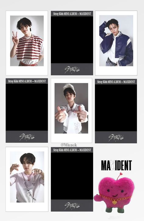 Wiosok photocard Skz Photocards, Stray Kids Maxident, Stickers Kpop, Polaroid Template, Kpop Photocards, Kpop Diy, Kpop Photocard, Lomo Card, Printable Pictures