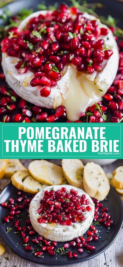 Baked Brie Ideas, Brie With Pistachios, Pomegranate Appetizer, Brie Ideas, Food Recipes Appetizers, Holiday Food Recipes, Brie Recipes Appetizers, Baked Brie Appetizer, Baked Brie Recipes