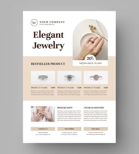 #luxury #poster🍬. Flyer For Jewelry Business, Jewellery Flyer Design, Jewelry Flyer, Jewelry Logo Inspiration, Jewelry Logo Ideas, Jewelry Marketing, Luxury Poster, Catalog Design Layout, Vendor Table