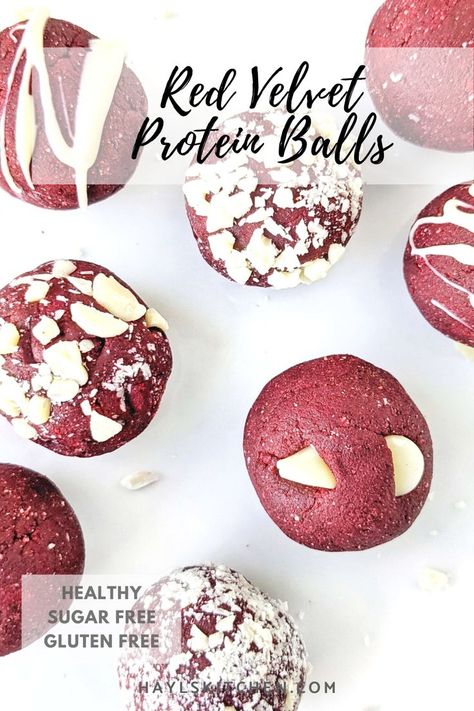 Juice Plus Protein Balls, High Protein Valentines Treats, Valentines Protein Treats, Red Velvet Protein Balls, Valentines Protein Balls, Protein Ball Packaging, Christmas Protein Balls, Sugar Free Protein Balls, Herbalife Protein Balls