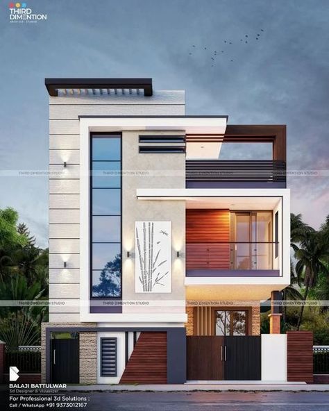 Home Front Elevation Design, Home Front Elevation, Front Building Design, Indian House Exterior Design, Night Views, Single Floor House Design, Narrow House Designs, 2 Storey House Design, House Outer Design