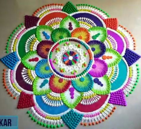 Best Rangoli, Latest Rangoli Designs, Happy Diwali Rangoli, Rangoli Design For Diwali, Best Rangoli Design, Rangoli Designs Simple Diwali, Latest Rangoli, Rangoli Colours, Special Rangoli