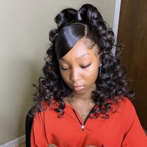 Long Ponytail Hairstyles, Short Ponytail, Birthday Hairstyles, Graduation Hairstyles, Hairstyles Wedding, Wedding Hairstyles Half Up Half Down, Hair Ponytail Styles, Dope Hairstyles, Ponytail Styles