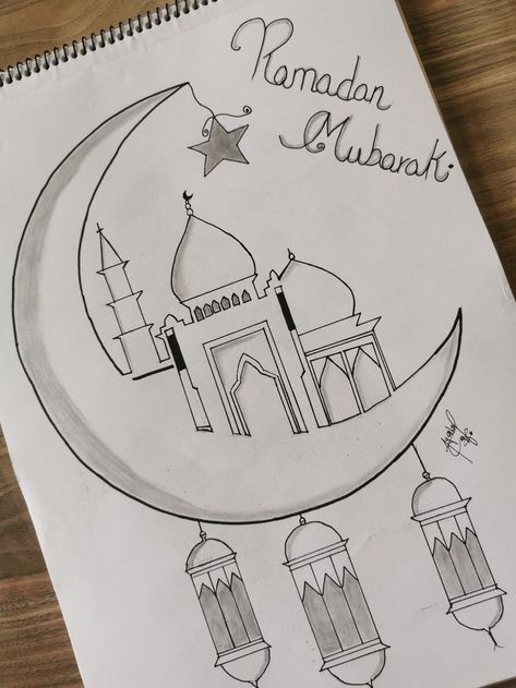 Decoraciones Ramadan, Islamic Art Canvas, Pencil Sketch Images, Diy Journal Books, Cool Pencil Drawings, Meaningful Drawings, Pencil Drawings Easy, Easy Doodle Art, Easy Doodles Drawings