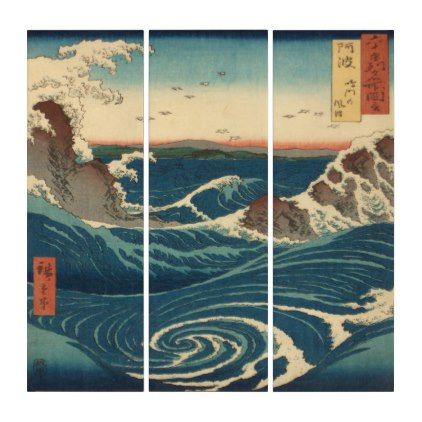 Vintage poster - Japanese Wave Triptych Poster Japanese, Japanese Wave, Triptych Wall Art, Japanese Waves, Posters Wall, Single Image, Photo Prints, Vintage Poster, Vintage Images