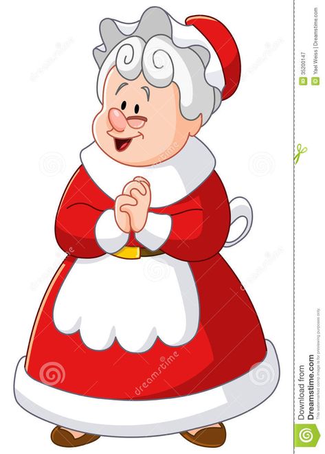 Mrs. Claus. How To Draw Mrs Claus, Mrs Claus Drawing, Haunted Christmas, 4 Drawing, Christmas Pic, Santa Claus Clipart, Santa Claus Images, Cnc Ideas, Glue Art