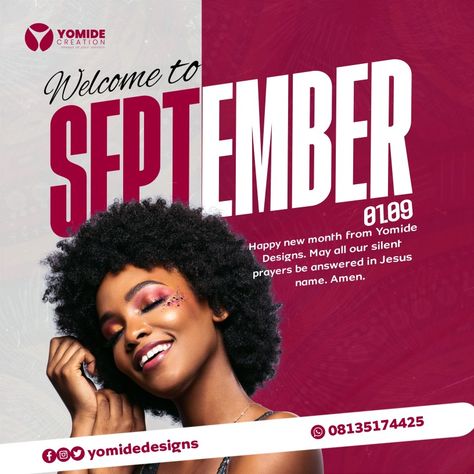 September Graphic Design, Happy New Month September Flyer Design, September New Month Flyer, September Flyer Design, Happy New Month September, September Design, Poster Company, Webinar Design, Real Estate Marketing Design