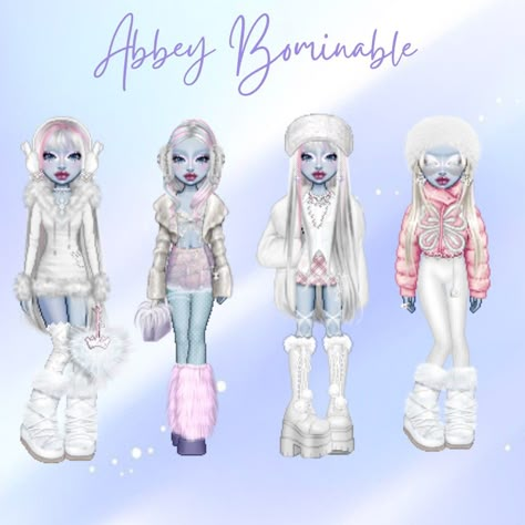 Yeti Outfits, Monster High Winter Outfits, Abbey Bominable Inspired Outfit, Abby Bominable Outfits, Monster High Abbey Bominable Costume, Abby Bominable Costume, Abbie Monster High, Abbey Bominable Cosplay, Abbey Bominable Outfit