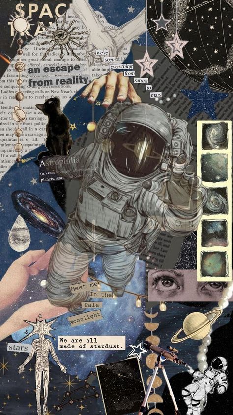 Witch Outfit Design, Astronomy Collage, Science Collage, Astronomy Magazine, Astronomy Design, Outer Space Wallpaper, Star Facts, Moon Earth, Astronomy Poster