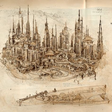 How Leonardo Da Vinci imagined che lost city of Atlantis looked like Ancient Atlantis, City Of Atlantis, Lost City Of Atlantis, Classic Villa, Lost City, Uncharted, City Aesthetic, Fantasy Landscape, City Map