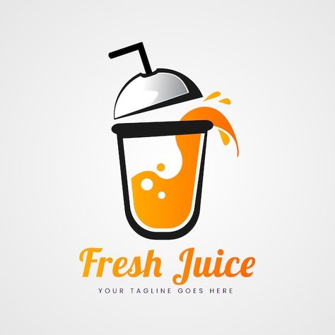 Juice Shop Logo, Supermarket Design Interior, Juice Cafe, Juice Logo, Juice Shop, Drink Logo, Orange Drink, Drink Juice, Cafe Logo Design