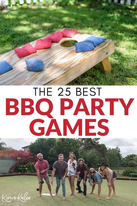 Whether you're hosting a birthday party or just getting the whole family together, you'll have so much fun with these BBQ Party Games Ideas for adults! Many of the fun party games are great for all ages too. Summer Picnic Games, Party Game Ideas For Adults, Outside Party Games, Game Ideas For Adults, Cookout Games, Bbq Party Games, Games Ideas For Adults, Party Games Ideas, Outdoor Games Adults