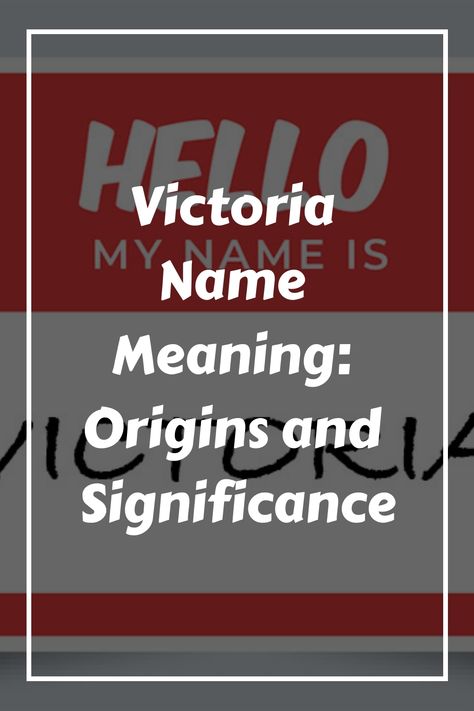 If you are wondering about the origins of the name Victoria, you have come to the right place. The name Victoria has a rich history and is derived from the Victoria Name, Victoria Woodhull, Victoria Wood, Victoria Principal, Powerful Names, Name Origins, Classic Names, British English, People Names