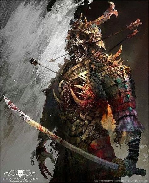 Dead Samurai Undead Samurai, Guerriero Samurai, Ronin Samurai, Samurai Artwork, Samurai Tattoo, Samurai Art, Digital Art Illustration, Fantasy Warrior, A Character