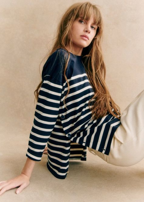 Riviera Fashion, French Riviera Style, Ultimate Capsule Wardrobe, Breton Stripes, Stripe Outfits, Casual Summer Outfit, Boat Neckline, Shop Sweatshirts, Coat Fashion