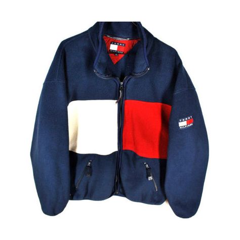 VTG 90s Tommy Hilfiger BIG LOGO Fleece Jacket Mens XL Full Zip HIP HOP... ❤ liked on Polyvore featuring men's fashion, men's clothing, mens clothing and men's apparel Tommy Hilfiger Outfits, Hilfiger Outfits, Hip Hop Jacket, Mens Fleece Jacket, 90s Tommy Hilfiger, 90s Men, Tommy Hilfiger Vintage, 90's Fashion, Tracksuit Jacket